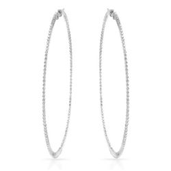 Genuine 1.64 TCW 14K White Gold Ladies Earring - REF-172G9M