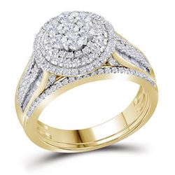 1CT Diamond Bridal 10KT Ring Yellow Gold