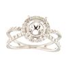Image 1 : Genuine 14K White Gold 0.54CTW Diamond Semi Mount Ring - REF-73K7R