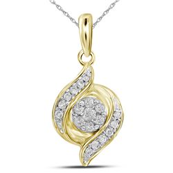 0.20CT Diamond Anniversary 14KT Pendant Yellow Gold