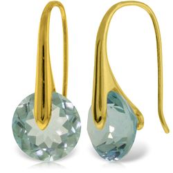 16.5 ctw Blue Topaz Earrings Jewelry 14KT Yellow Gold