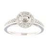 Image 1 : Genuine 14K White Gold 0.24CTW Diamond Semi Mount Ring - REF-56T3K