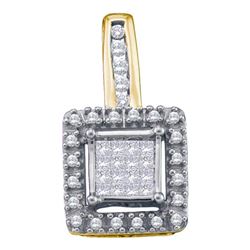 0.25CT Diamond Invisible 10KT Pendant Yellow Gold