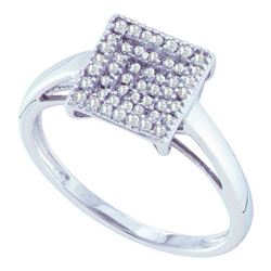 0.25CT Diamond Cluster 10KT Ring White Gold