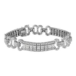 Genuine 4.42 TCW 18K White Gold Ladies Bracelet - REF-609X5Y