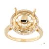 Image 1 : Genuine 14K Yellow Gold 0.32CTW Diamond Semi Mount Ring - REF-75K5R