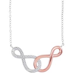 0.10CT Diamond Anniversary 10KT Pendant 2Tone Gold