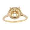 Image 1 : Genuine 14K Yellow Gold 0.26CTW Diamond Semi Mount Ring - REF-45W7G