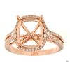 Image 1 : Genuine 14K Rose Gold 0.42CTW Diamond Semi Mount Ring - REF-68R2H