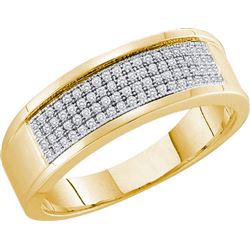 0.25CT Diamond Mens 10KT Ring Yellow Gold