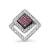 Image 1 : Genuine 14K White Gold 1.47CTW Diamond&Ruby Pendant - REF-93Z4T