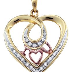 0.10CT Diamond Heart 10KT Pendant Yellow Gold