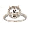 Image 1 : Genuine 14K White Gold 0.34CTW Diamond Semi Mount Ring - REF-64W3G