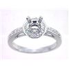 Image 1 : Genuine 14K White Gold 0.22CTW Diamond Semi Mount Ring - REF-44R2H