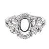 Image 1 : Genuine 18K White Gold 0.82CTW Diamond Semi Mount Ring - REF-109A9X