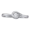 Image 1 : 0.10CT Diamond Promise 14KT Ring White Gold