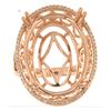 Image 1 : Genuine 14K Rose Gold 0.42CTW Diamond Semi Mount Ring - REF-118K6R