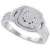 Image 1 : 0.02CT Diamond Micro-Pave 10KT Ring White Gold