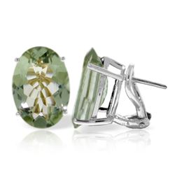 15.1 ctw Green Amethyst Earrings Jewelry 14KT White Gold