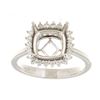 Image 1 : Genuine 14K White Gold 0.28CTW Diamond Semi Mount Ring - REF-57N3A
