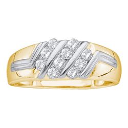 0.50CT Diamond Mens 10KT Ring Yellow Gold