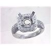 Image 1 : Genuine 18K White Gold 0.85CTW Diamond Semi Mount Ring - REF-167T4K