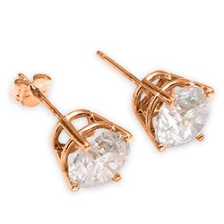 1.50 ctw Diamond Anniversary Earrings Jewelry 14KT Rose Gold