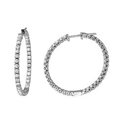 Genuine 2.65 TCW 14K White Gold Ladies Earring - REF-237W4G