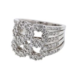 Genuine 18K White Gold 1.19CTW Diamond Fashion Ring - REF-71Y2Z