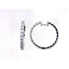 Image 1 : Genuine 14K White Gold 1.82CTW Diamond Hoop Earring - REF-238K4R