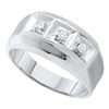 Image 1 : 0.10CT Diamond 3-Stone 10KT Ring White Gold