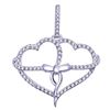 Image 1 : Genuine 14K White Gold 0.11CTW Diamond Pendant - REF-16Z7T