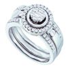 Image 1 : 0.50CT Diamond Flower 14KT Ring White Gold
