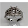 Image 1 : Genuine 14K White Gold 0.89CTW Diamond Semi Mount Ring - REF-127T6K