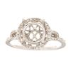 Image 1 : Genuine 14K White Gold 0.33CTW Diamond Semi Mount Ring - REF-53H8W