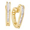 Image 1 : 0.25CT Diamond Hoops 14KT Earrings Yellow Gold