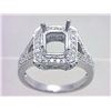 Image 1 : Genuine 18K White Gold 0.55CTW Diamond Semi Mount Ring - REF-123K8R