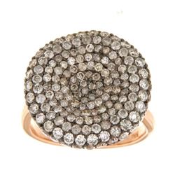 Genuine 18K Rose Gold 2.12CTW Diamond Rings - REF-155K2R