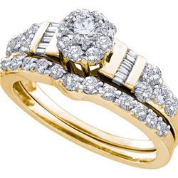 1CT Diamond Bridal 14KT Ring Yellow Gold