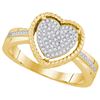 Image 1 : 0.20CT Diamond Micro-Pave 10KT Ring Yellow Gold