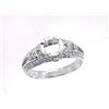 Image 1 : Genuine 18K White Gold 0.35CTW Diamond Semi Mount Ring - REF-70W3G