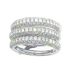 Genuine 14K White Gold 2.29CTW Diamond Band Ring - REF-247W9G