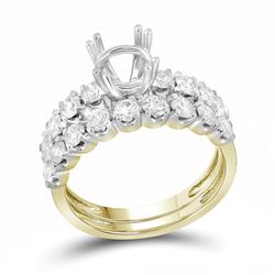 1.50CT Diamond Semi-Mount 14KT Ring Yellow Gold