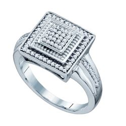 0.20CT Diamond Micro-Pave 10KT Ring White Gold