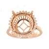 Image 1 : Genuine 14K Rose Gold 0.36CTW Diamond Semi Mount Ring - REF-75N8A