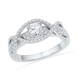 0.50CT Diamond Bridal 14KT Ring White Gold
