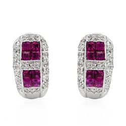 Genuine 8.05 TCW 18K White Gold Ladies Earring - REF-134M6F