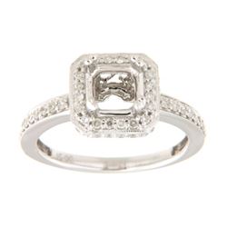 Genuine 14K White Gold 0.53CTW Diamond Semi Mount Ring - REF-94K8R