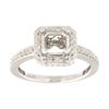 Image 1 : Genuine 14K White Gold 0.53CTW Diamond Semi Mount Ring - REF-94K8R
