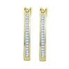 Image 1 : 0.10CT Diamond Hoops 10KT Earrings Yellow Gold